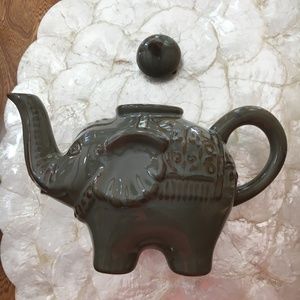 Pier 1 Imports Stoneware Elephant Teapot